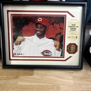 Ken Griffey Jr Framed Display Photo Coin "Comes Home “ Feb 10 2000 - Picture 1 of 5