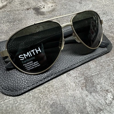 Nuevas gafas de sol Smith Optics Salute doradas mate aviador lentes polarizadas Foto 1 de 4