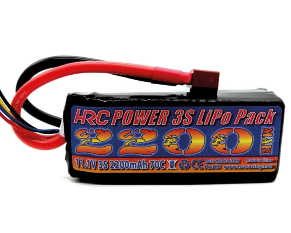 HRC Racing Akku LiPo 3S 11.1V 2200mAh 70C HRC 2200 Ultra-T Deans Kompatible ... - Bild 1 von 1