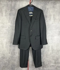 Suitsupply X REDA 36 R Charcoal Grey Pin Dot Napoli Fit Wool Suit - Picture 1 of 21