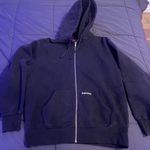 Supreme Felpa con Cappuccio Doppio Cappuccio Maschera Viso Zip Up Taglia Media