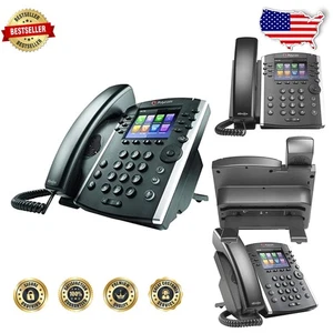 12-Line Polycom VVX 411 Desk Phone with 3.5" Color Display - POE Compatible - Picture 1 of 6
