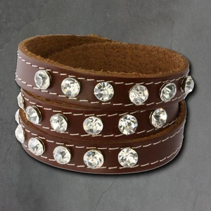 Bracciale in pelle SilverDream marrone zirconi da donna braccialetto in pelle LAP228B - Foto 1 di 7