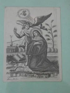 image pieuse XVIIeme sainte scholastique par cornelius van merlen - Picture 1 of 1
