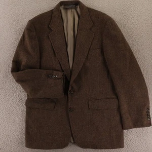 Chaqueta de Tweed de Colección S 38R Marrón Pata de Gallo Cuadros 100% Lana Blazer Abrigo Deportivo EE. UU. - Imagen 1 de 16