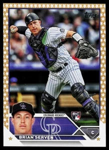 Brian Serven Rookie Colorado Rockies 2023 Topps Gold Star RC MLB Card No.41 - Bild 1 von 2