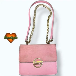 Damentasche Topshop rosa Wildlederimitat & Leder Kette – mittlere Größe - Bild 1 von 8
