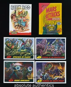 Mars Attacks Uprising 5 Karten Probe werkseitig versiegelt Wachspackung - Bild 1 von 3