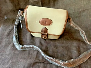Vintage Entenkopf Handtasche Tasche Umhängetasche Schultertasche Canvas Lederbesatz Neu - Bild 1 von 11