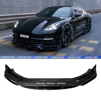 Alerón divisor de labios parachoques delantero de carbono seco para Porsche Panamera 971 2017-2023 Foto 1 de 4