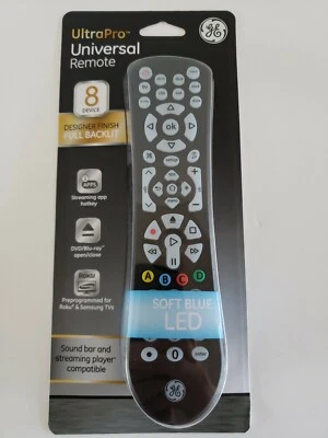 Universal  Remote GE 8 Device Blue Led Sound Bar And Streamin Player... - Image 1 of 4
