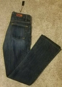 Jeans donna Adriano Goldschmied AG the Gemini blu denim scuro taglia 26x31 USA - Foto 1 di 6