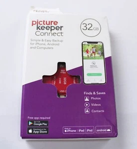 Picture Keeper Connect Multiple Connection Flash Drive NC3 Pink 32GB UNTESTED - Photo 1/5