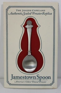 Joseph Copeland 1675 Chuckatuck Pewter Small Jamestown Spoon 4" Scaled Replica - Imagen 1 de 5