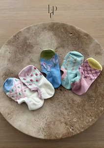 Women's No-Show Socks - 5 Cute Patterns |Anti-Slip | 100% Cotton | Seamless Toe - Picture 1 of 19