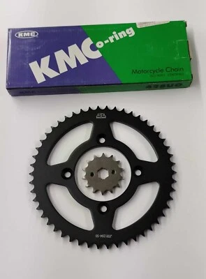 HONDA XR100R XR 100 R NEW JT SPROCKET 14 /50 SET & KMC O-RING CHAIN KIT - Image 1 of 3