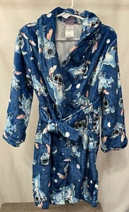 Disney Lilo & Stitch-Toddler girl' blue waist tie bathrobe size XS 4/5 - Picture 1 of 12