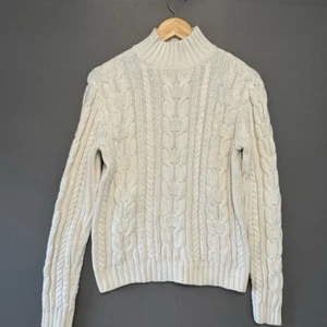 Chaps Ralph Lauren Women’s White Cable Sweater Size Large - Picture 1 of 8