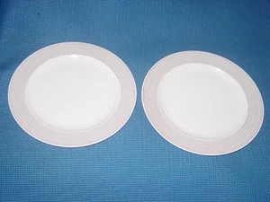 ROSENTHAL JOY STUDIO LÍNEA 2 PLATOS 10 1/8 BLANCO MARRÓN ALEMANIA MEDIADOS DE SIGLO - Imagen 1 de 5