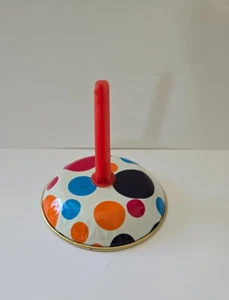 Metall Blech Krachmacher Glocke gepunktet Vintage Spielzeug - Bild 1 von 3