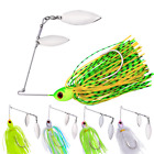 5pcs/Lot Fishing Hard Spinner Lure Spinnerbait Pike Bass Double Willow Blad