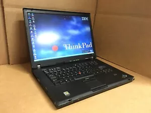 IBM ThinkPad T60 Laptop 15" LCD 2.0GHz 80GB HDD 2GB RAM Windows XP TYPE: 8741 - Picture 1 of 12