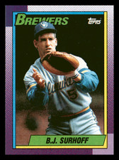1990 Topps B.J. Surhoff  Milwaukee Brewers #696 Centered Mint Baseball Card