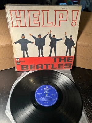 Beatles HELP 1965 MONO blue label Brazil Odeon LP Vinyl john lennon RARE import - Image 1 of 4