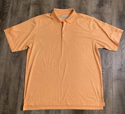 Donald Ross Men’s Orange Golf Polo Shirt Size Large Polyester - Image 1 of 4