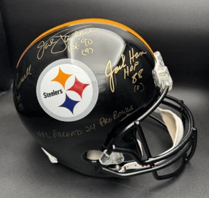 Jack Ham Lambert Andy Russell SIGNED Steelers F/S HELMET Pro HOF PSA AUTOGRAPHED - Picture 1 of 8