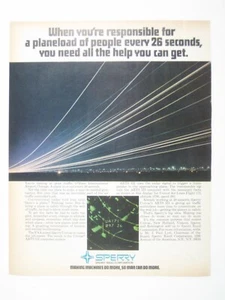 Vintage 1972 Sperry Ad OHare International Airport Air Traffic Control System - Picture 1 of 2