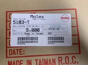 Molex 5103-T Crimp Terminal 5103 (9000pcs = 1 lot) - Picture 1 of 3