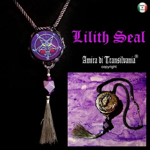 lilith gioiello pendente gotico dark punk talismano sigillo rituale magia nera - Picture 1 of 24