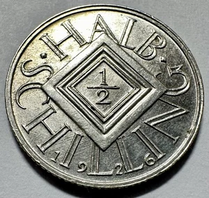 1926 Austria 1/2 Schilling - .640 SILVER - KM#2839 - Great Details! - Picture 1 of 2