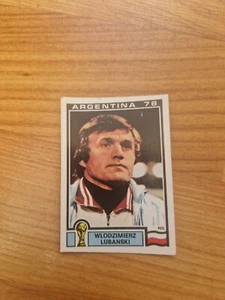 Vintage Panini Argentina 78 Mondo Coppa Wlodzimierz Lubanski Polonia Adesivo 130 - Foto 1 di 2