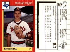 Kevin Flora 1990 Grand Slam Midland Angels #24 Card *AutographDen*