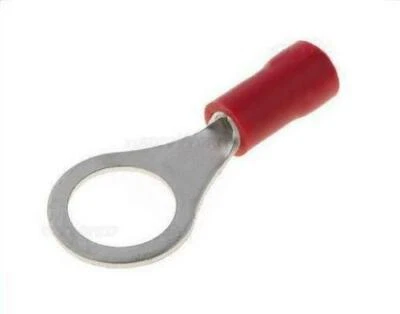 x25 Blue/Red 8.4mm Ring Loop Terminal Crimp Connector 4 Electrical Wire ID1754 - Image 1 of 2