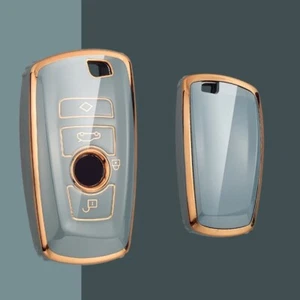 Funda de llave adecuada para BMW Serie 1 Serie 2 Serie 3 Serie 4 Serie 5 Serie 6 Serie 7 X3 X4 Gris - Imagen 1 de 1