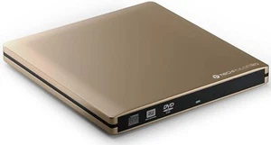 techPulse120 DVD CD Brenner externes DVDRW Alu Gold Superdrive portable Laufwerk - Bild 1 von 4