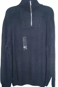 LACOSTE Para Hombre Cuarto Cremallera Cuello Simulado Mangas Largas Tejido Suéter Azul Talla XL Nuevo con Etiquetas - Imagen 1 de 7