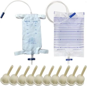 Juego de catéter de condón externo auto sellado 10 piezas catéter de condón masculino 1 pieza 500 ml - Imagen 1 de 4