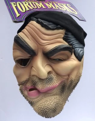 Adult Latex Stubby Mask Man Hat Robber Scruffy Thief Halloween New NWT - Image 1 of 4