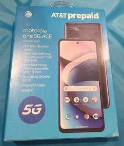 Motorola Moto One Ace 5G 64GB Prepaid AT&T - Volcanic Gray - Afbeelding 1 van 5
