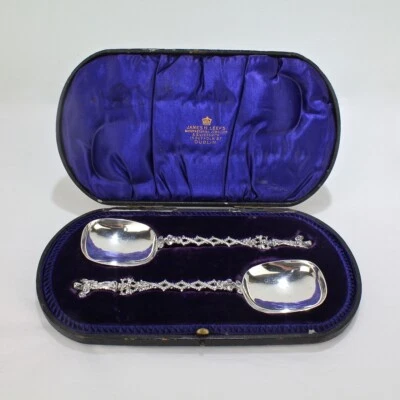 Антикварная Шеффилдская Фигурная Ложка в Серебряном Чехле Набор от Henry Wigfull - SL - Изображение 1 из 4