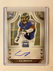 CJ Mosley AUTO~RC # 01/35 Crown Royale Silver Plaid 2014 Rookie Autograph SP C J - Picture 1 of 4