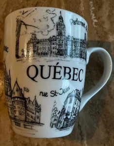 Tazza Quebec Elby Regali Chateau Frontenac Ancien Hotel de Ville rue St Jean - Foto 1 di 6