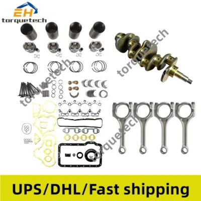 Kit de reconstrucción + 4 piezas varilla de conexión + cigüeñal para motor Mitsubishi 4DR7 camión de 2,8 L Foto 1 de 4
