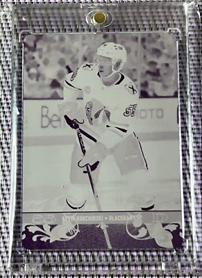 2023-24 UD Extended KEVIN KORCHINSKI T-44 RETRO YG PRINTING PLATE 1 OF 1 - Image 1 of 4