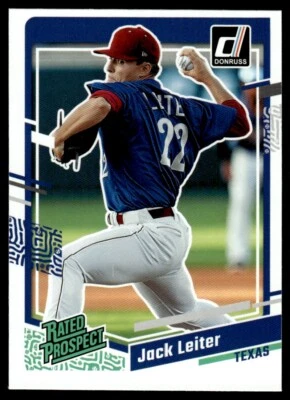 2023 DONRUSS RATED PROSPECT Jack Leiter Texas Rangers #51 - Image 1 of 2