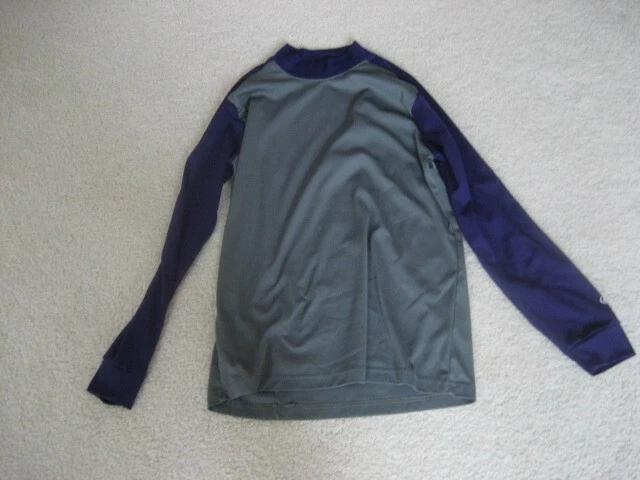 Rawlings Men’s Long Sleeve Baseball Base Layer Shirt Gray Purple Polyester Small - Изображение 1 из 1